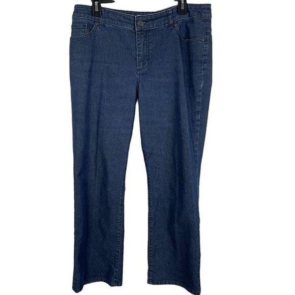 Chico's Platinum Women Mid Rise Straight Dnime Jeans Size 2 - Picture 1 of 6